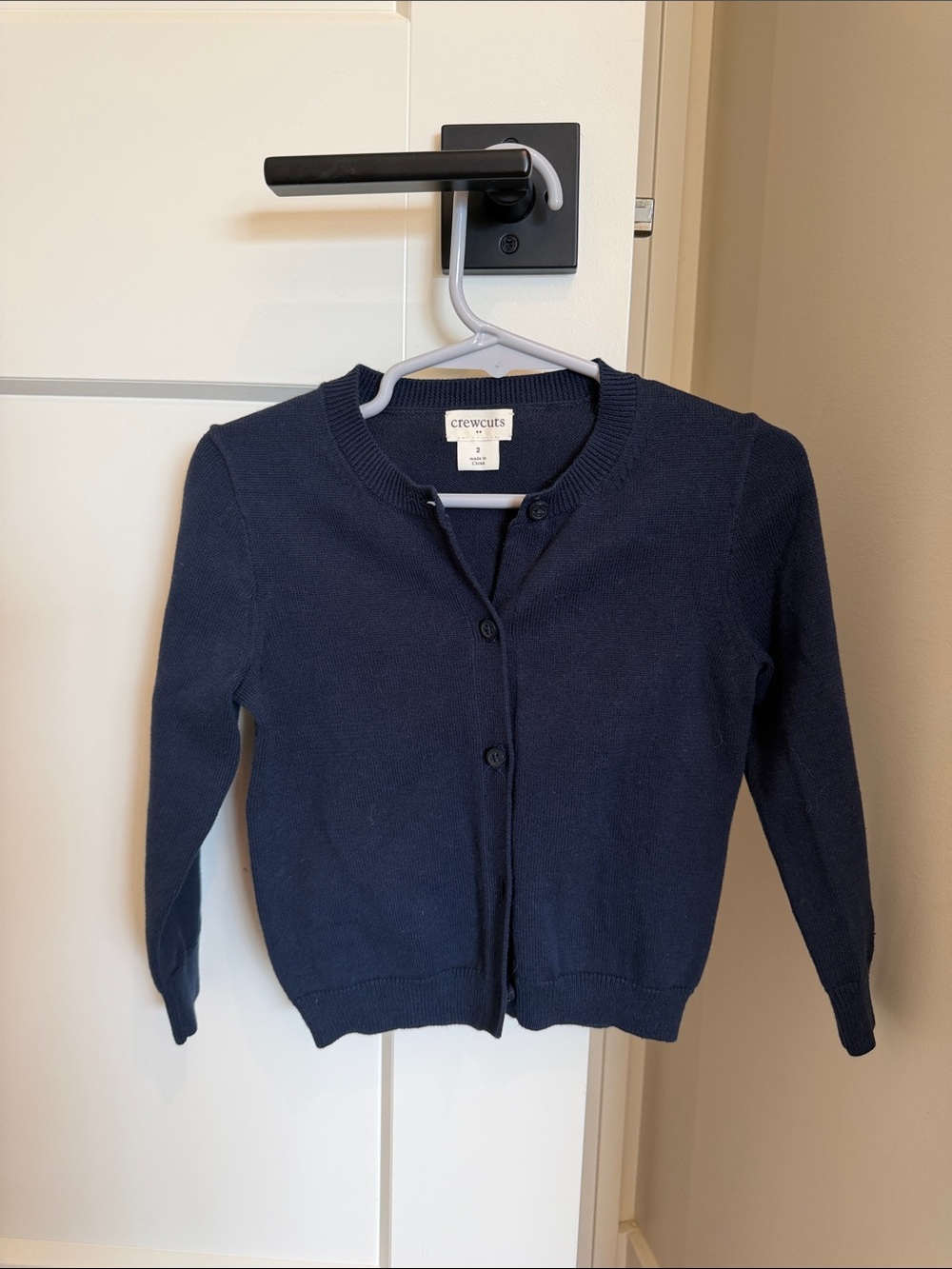 Crewcuts Navy Button-Front Knit Cardigan - Girls